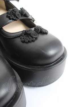 画像6: axes femme POETIQUE / チャイナ釦厚底シューズ ｓ 黒 Y-26-02-23-041-AX-SH-SZ-ZY