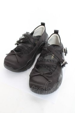 画像1: axes femme POETIQUE / サテンバレエシューズ ｓ 黒 Y-26-02-23-044-AX-SH-SZ-ZY