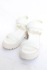 画像1: Fi.n.t / レース使いクロススニーカーサンダル M 白 Y-26-02-23-045-CA-SH-SZ-ZY (1)