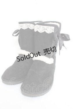 画像1: axes femme / 編み上げブーツ M 黒 Y-26-02-23-046-AX-SH-SZ-ZTK041