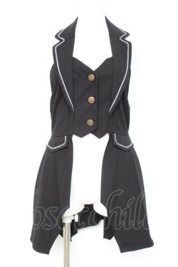 画像1: axes femme POETIQUE / クラシックホルターベスト  黒 Y-26-02-23-049-AX-TO-SZ-ZY