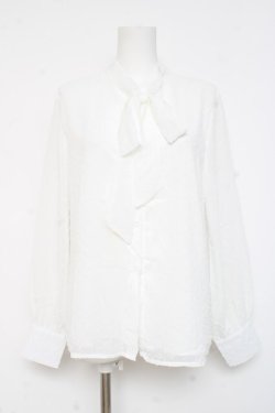 画像1: axes femme / ボウタイドビーブラウス  オフシロ Y-26-02-23-057-AX-BL-IG-ZY