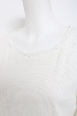 画像4: axes femme / 花刺繍チュール袖七分袖プルオーバー F オフシロ Y-26-02-23-058-AX-TO-IG-ZY