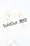 axes femme / フラワーリボンテレコTシャツ M 生成り Y-26-02-23-059-AX-TO-SZ-ZY