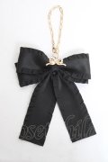 ｍ petit by misako / リボンバッグチャーム  黒 Y-26-02-23-010-LO-ZA-SZ-ZY