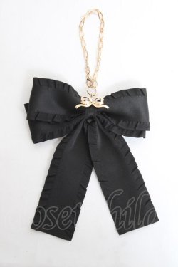 画像1: ｍ petit by misako / リボンバッグチャーム  黒 Y-26-02-23-010-LO-ZA-SZ-ZY