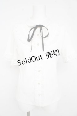 画像1: axes femme / 襟付きブロッキングリブプルオーバー F 白 Y-26-02-23-065-AX-TO-SZ-ZY