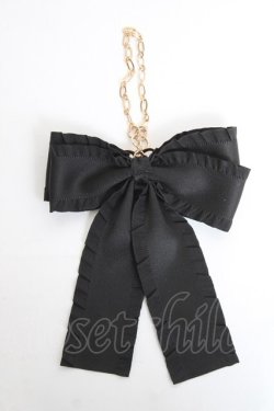 画像2: ｍ petit by misako / リボンバッグチャーム  黒 Y-26-02-23-010-LO-ZA-SZ-ZY