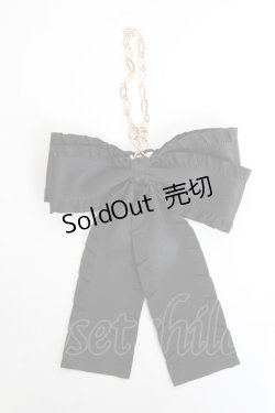 画像2: ｍ petit by misako / リボンバッグチャーム  黒 Y-26-02-23-010-LO-ZA-SZ-ZT636-F005