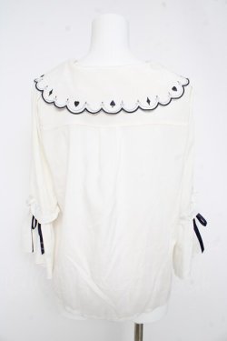 画像2: axes femme POETIQUE / トランプ刺繍ブラウス  生成り Y-26-02-23-066-AX-BL-SZ-ZY