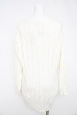 画像2: axes femme / 桜刺繍ロングニットカーデ  生成り Y-26-02-23-067-AX-TO-SZ-ZY