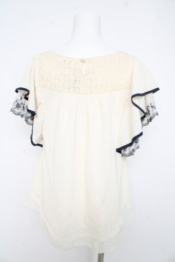 画像2: axes femme / 刺繍フレア袖トップス M キナリ Y-26-02-23-071-AX-TO-SZ-ZY