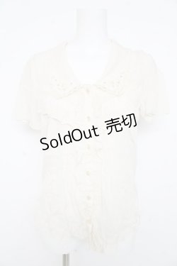 画像1: axes femme / ドビードット半袖ブラウス  生成り Y-26-02-23-074-AX-BL-SZ-ZY