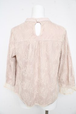 画像2: axes femme / ボウタイレースプルオーバー Ｍ ベージュ Y-26-02-23-078-AX-TO-IG-ZY