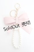 m petit by misako / パールリボンチャーム  ピンク Y-26-02-23-012-LO-ZA-SZ-ZT636-F005