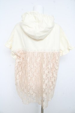 画像2: axes femme / バックレースパーカープルオーバー  アイボリー Y-26-02-23-082-AX-TO-IG-ZY