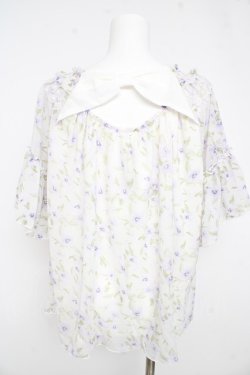 画像2: axes femme / 花柄エスパンディプルオーバー  オフシロ×ラベンダー Y-26-02-23-088-AX-TO-IG-ZY