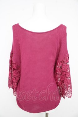 画像2: axes femme / レーススリーブニット M パープル Y-26-02-23-092-AX-TO-SZ-ZY