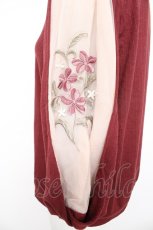 画像3: axes femme / ７分袖花刺繍プルオーバー M ワイン Y-26-02-23-093-AX-TO-IG-ZI (3)
