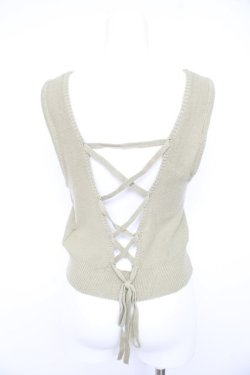 画像2: axes femme / ニットビスチェアンサンブル ニットビスチェ単品 M グリーン Y-26-02-23-095-AX-TO-IG-ZY