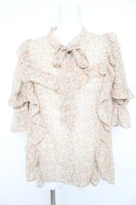 画像1: axes femme / 小花柄シフォンブラウス Ｆ ベージュ系 Y-26-02-23-096-AX-BL-IG-ZI (1)