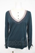 axes femme / 重ね着風カットソー  グリーン Y-26-02-23-098-AX-TO-SZ-ZY