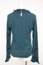 画像2: axes femme / フリルテレコトップス M グリーン Y-26-02-23-099-AX-TO-SZ-ZT388 (2)