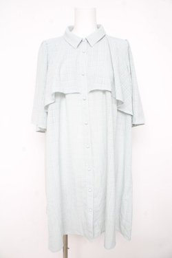 画像1: axes femme / ケープデザインワンピース M サックス Y-26-02-23-101-AX-OP-IG-ZY