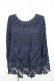 画像1: axes femme / お花レース重ねトップス M 紺 Y-26-02-23-106-AX-TO-SZ-ZY (1)