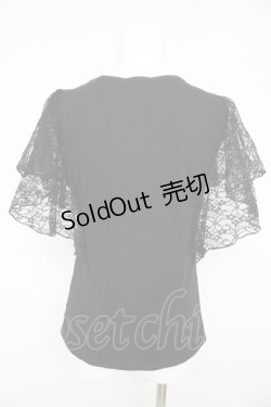 画像2: axes femme / ビスチェ風フレア袖プルオーバー M 黒 Y-26-02-23-109-AX-TO-SZ-ZY