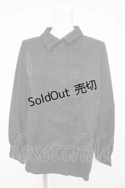 画像1: axes femme POETIQUE / ヘビスケール刺繍ブラウス  黒 Y-26-02-23-111-AX-BL-SZ-ZI