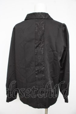 画像2: axes femme POETIQUE / ヘビスケール刺繍ブラウス  黒 Y-26-02-23-111-AX-BL-SZ-ZY