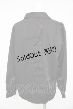 画像2: axes femme POETIQUE / ヘビスケール刺繍ブラウス  黒 Y-26-02-23-111-AX-BL-SZ-ZI