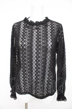 画像1: m petit by misako / レースインナートップス  黒 Y-26-02-23-114-LO-TO-SZ-ZY