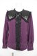 画像1: axes femme POETIQUE / クロス刺繍シスターブラウス M 紫 Y-26-02-23-116-AX-BL-SZ-ZY (1)