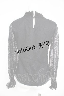 画像2: axes femme / 花柄総レースプルオーバー M クロ Y-26-02-23-119-AX-TO-IG-ZS