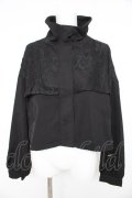 axes femme / レース切替ショートブルゾン  黒 Y-26-02-23-122-AX-TO-SZ-ZY