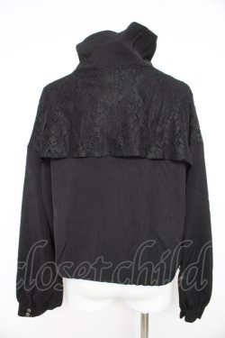 画像2: axes femme / レース切替ショートブルゾン  黒 Y-26-02-23-122-AX-TO-SZ-ZY