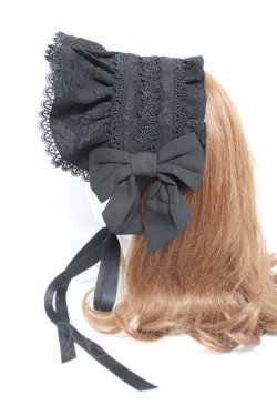 画像2: axes femme kawaii / メアリーハーフボンネット  黒 Y-26-02-23-016-AX-AC-SZ-ZY