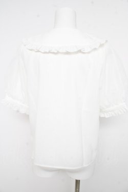 画像2: Amavel / リボン付きハートチャーム半袖ブラウス F 白 Y-26-02-23-126-CA-BL-SZ-ZY