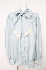 画像1: Enchantlic Enchantilly / ノーブルリボンタイブラウス  クリーミーブルー Y-26-02-23-128-LO-BL-SZ-ZT642 (1)