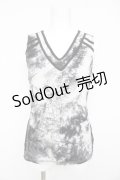 Ozz Croce / ムラ柄×インダストリアルptタンクトップ  オフ×黒 Y-26-02-23-130-OO-TO-SZ-ZI
