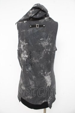 画像2: Ozz Croce / ムラ染めノースリーブパーカー  グレー Y-26-02-23-131-OO-TO-SZ-ZY