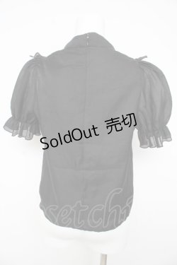 画像2: evelyn / タイ付き切替半袖ブラウス  黒 Y-26-02-23-135-LO-TO-SZ-ZY