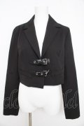 Jamieエーエヌケー / ベルト付きジャケット  黒 Y-26-02-23-136-LO-JA-SZ-ZY