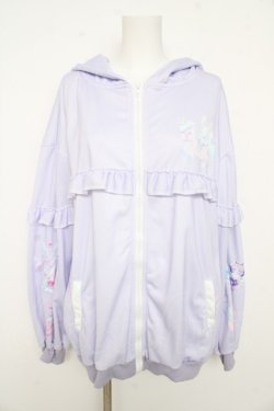 画像1: ACDC RAG / キラキラユニコーンZIP BIGパーカー  ラベンダー Y-26-02-23-137-PU-TO-SZ-ZY