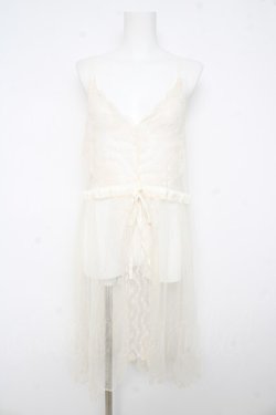 画像1: axes femme / チュールオーバーキャミワンピース  生成り Y-26-02-23-140-AX-OP-SZ-ZY