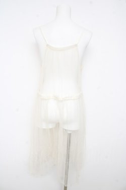 画像2: axes femme / チュールオーバーキャミワンピース  生成り Y-26-02-23-140-AX-OP-SZ-ZY