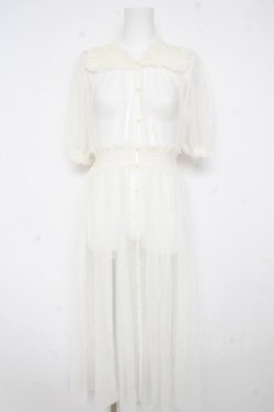 画像1: an another angelus / レースヨークチュールガウンワンピース  生成り Y-26-02-23-142-CA-OP-SZ-ZY