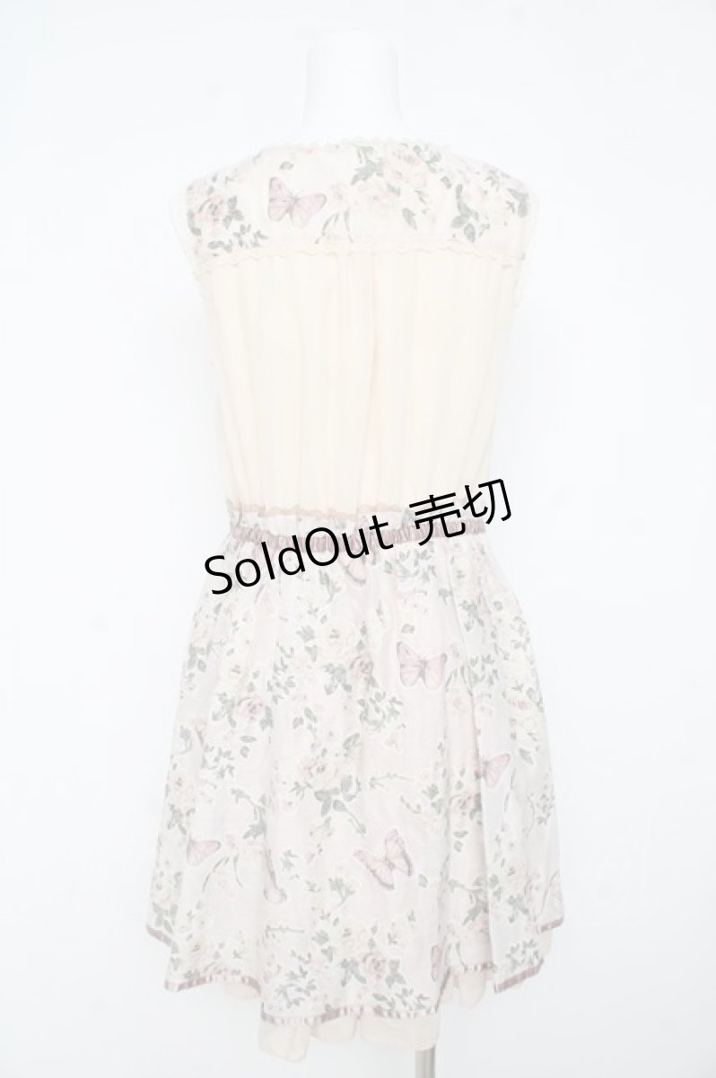 画像2: axes femme / 花×蝶オパールドッキングワンピース M 淡ピンク Y-26-02-23-143-AX-BL-SZ-ZS (2)